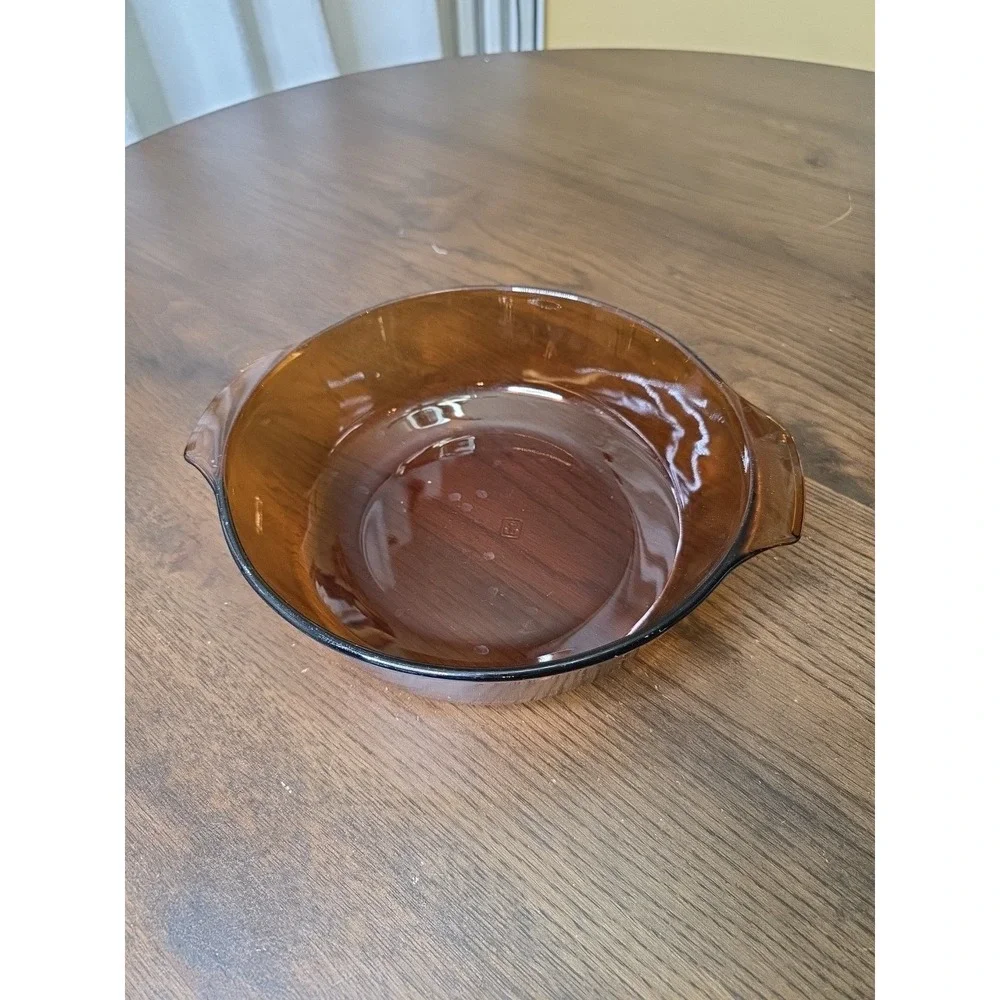 Vintage Anchor Hocking‎ Fire King 2 Qt Casserole Dish #438 Amber USA No Lid